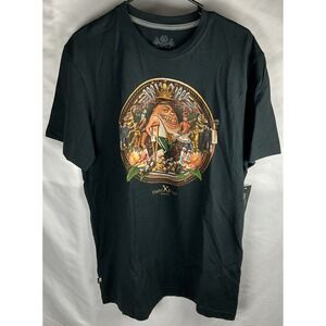 Marc Ecko Mens L Black Graphic Tee Deadstock Crown Art Streetwear Shirt NWT